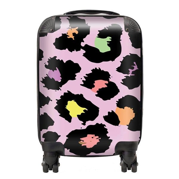 Warren Reed Pink Leopard Print Suitcase