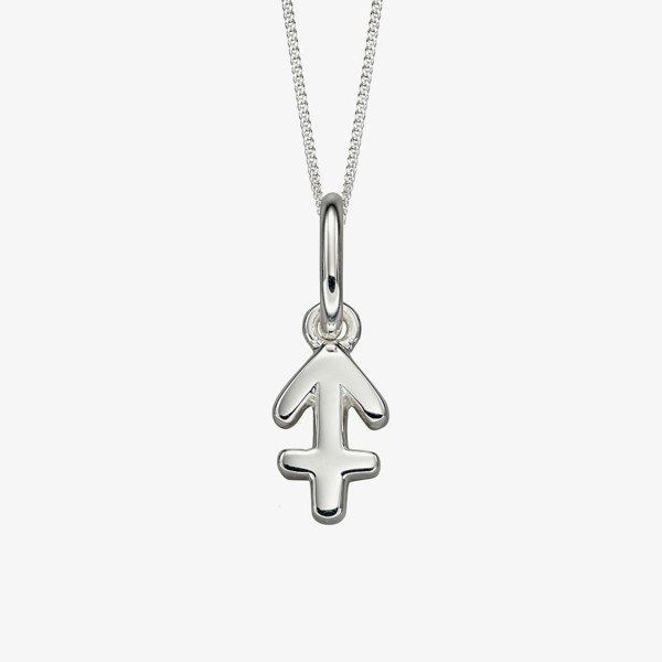 T. H. Baker Sterling Silver Sagittarius Zodiac Sign Pendant Necklace P4996