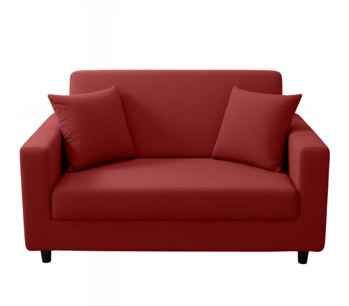 Anyseat 2 Seater Sofa Cover Plain Wine Red Style and Protection For Living Room Sofa Chair Elastic Stretchable Slipcover