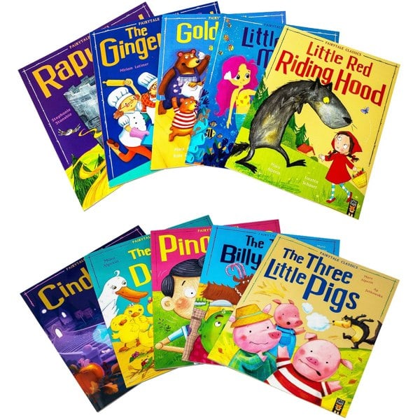 My First Fairy Tales Children Classic Collection 10 Books Set Three Little Pigs, Goldilocks and the Three Bears, Little Red Riding Hood