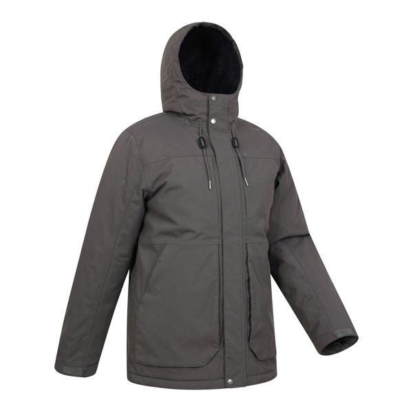 Mountain Warehouse Mens Coastline Borg Waterproof Jacket - Dark Grey - 