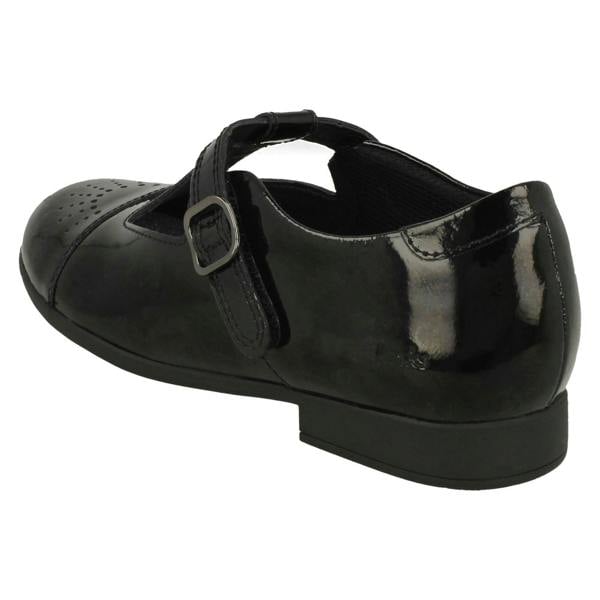 Clarks Girls Clarks Laser Detailed T-Bar Shoes Scala Spirit K