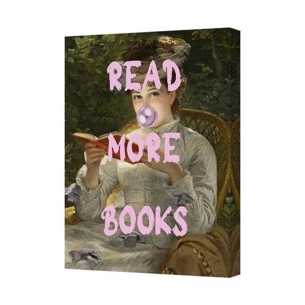 Benjamin Tate Design Read More Books Canvas Wall Art Print Vintage Book Poster