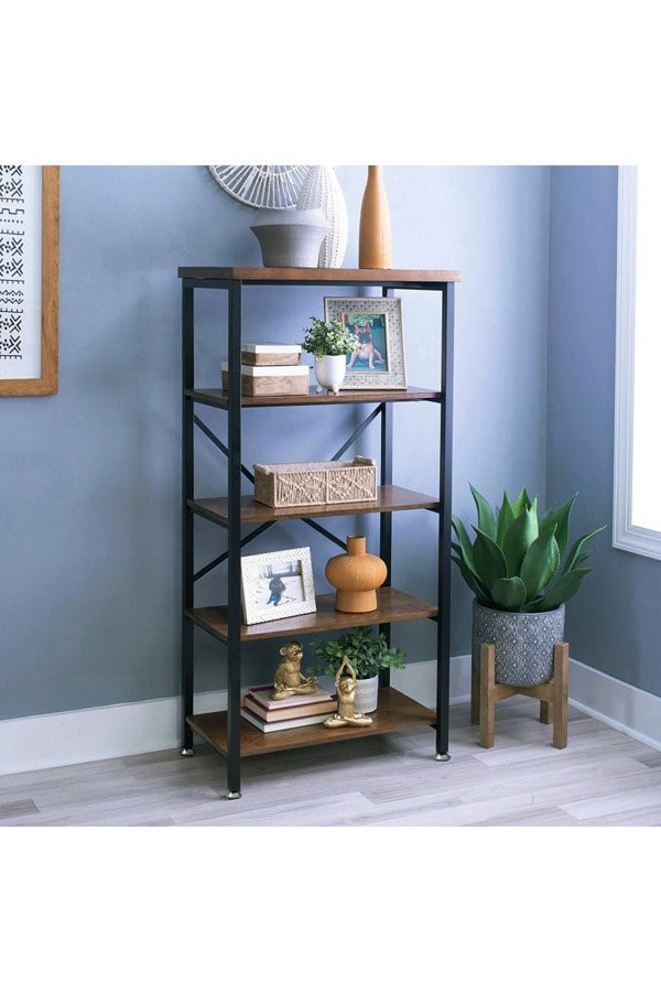 Living and Home 5 Tier Ladder Open Storage Bookcase