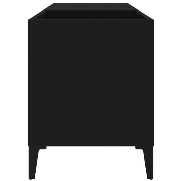 Berkfield Record Cabinet Black 84.5x38x48 cm Engineered Wood