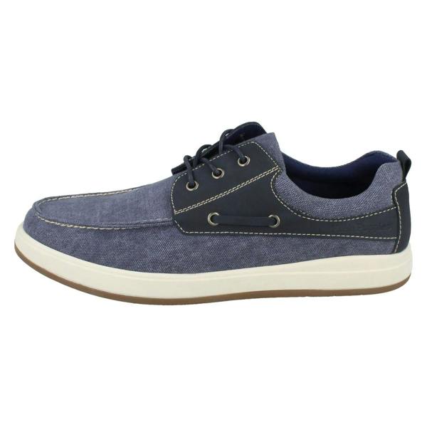 Hush Puppies Mens Hush Puppies Canvas Boat Shoes Aiden
