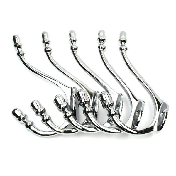 Cast Iron Acorn Design Coat Hook In Polished Chrome Finish 130mm - Pack of 5