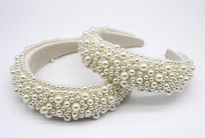 SVNX Ivory Mix Pearl Embellished Headband