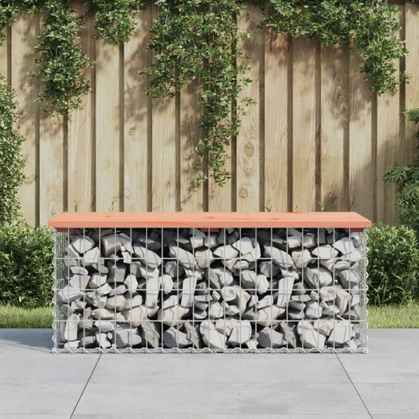 Berkfield Garden Bench Gabion Design 103x44x42 cm Solid Wood Douglas