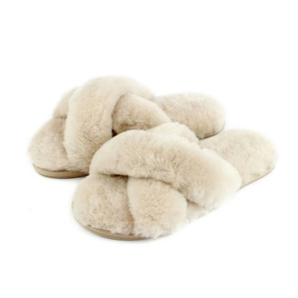 Eastern Counties Leather Womens/Ladies Delilah Sheepskin Slippers - Oyster