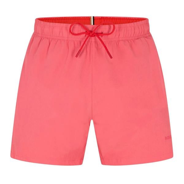 Boss Mens Tio Swim Shorts - Dark Pink - 