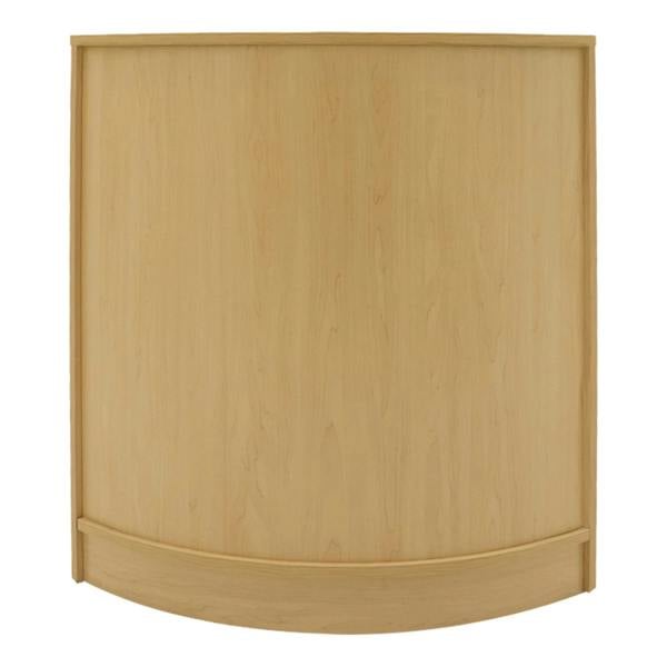 Curved maple counter from the Triton LED Shop Counter Set, featuring a smooth finish and seamless design for retail displays