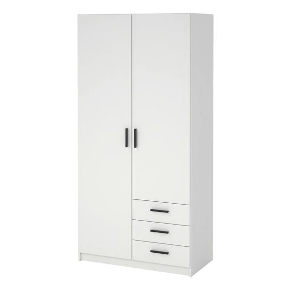 Furniture To Go Sprint Wardrobe with 2 Doors + 3 Drawers in White