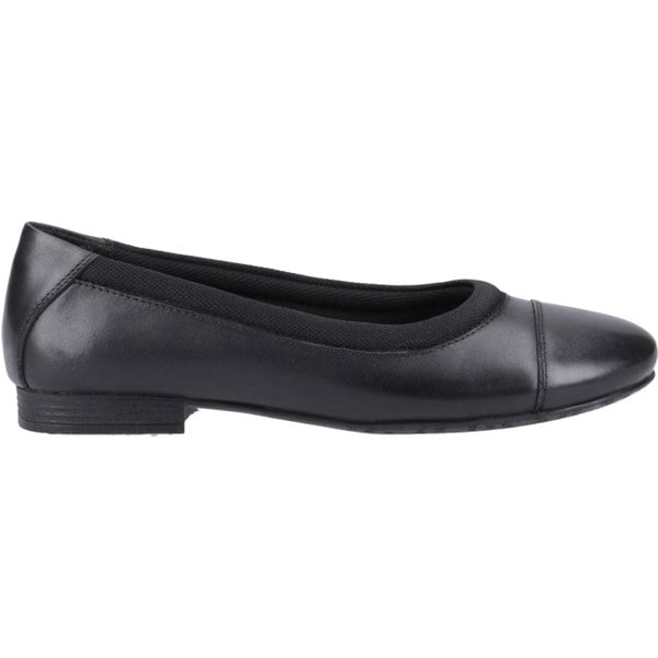 Hush Puppies Emma Senior Leather Girls's Black Ballet Flats