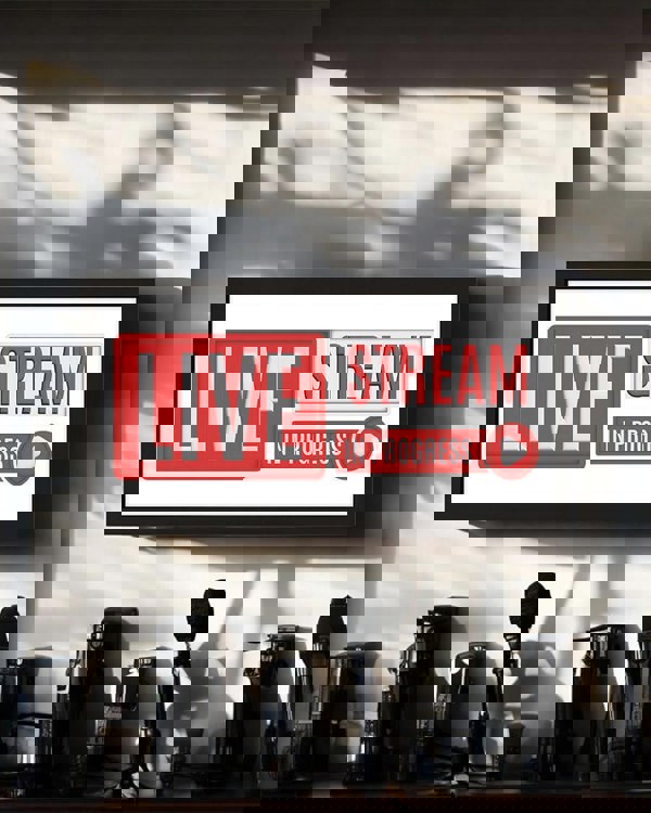 Wall Art Framed Print - Live Stream In Progress Sign for Creators