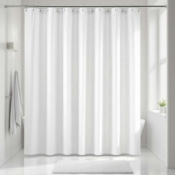 White Polyester Shower Curtain 300x200CM