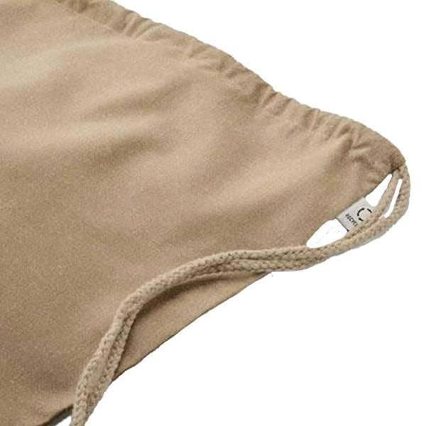 MidOcean Cabetri Colour Recycled Cotton Drawstring Bag - Khaki Brown - 