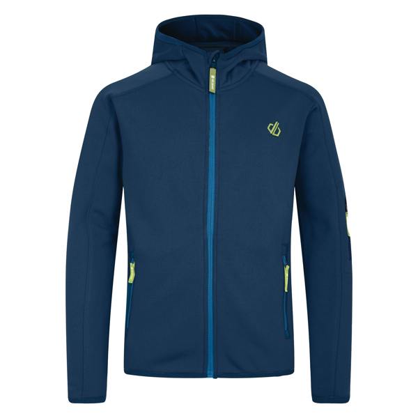 Dare 2B Childrens/Kids Explore Marl Fleece Jacket - Moonlight Denim/Daiquiri Green - 