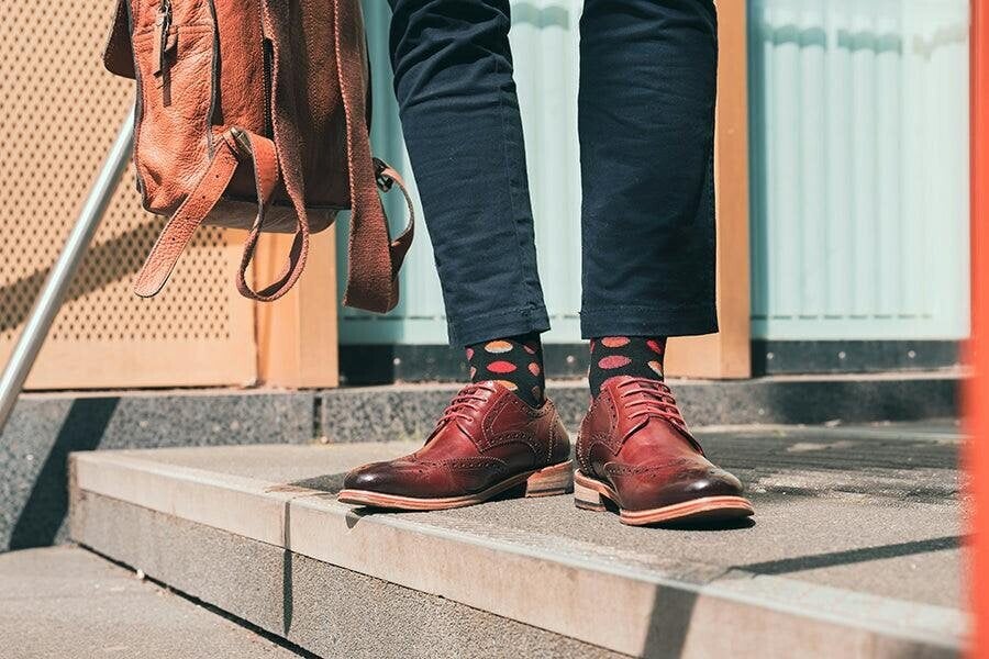 Jemsox 5pk Men's Autumn Collection Socks Gift Set – Organic Cotton Comfort Welt Socks, UK 9–12