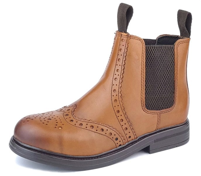 Frank James Wrexham Boys Girls Brogue Chelsea Leather Jodphur Ankle Pull On Boots