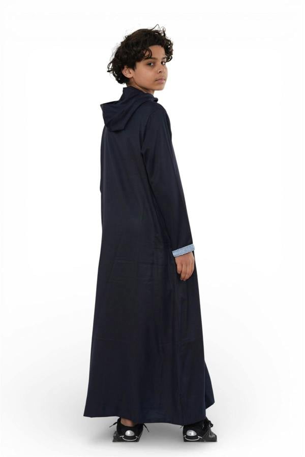 Infinity Leather Kids Boys Eid Hooded Moroccan Thobe Robe Djellaba Ramadan Jubba- K-HM3