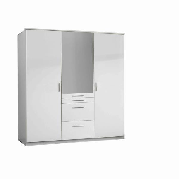 TJ's Furniture Aachen - White  3 Door Wardrobe