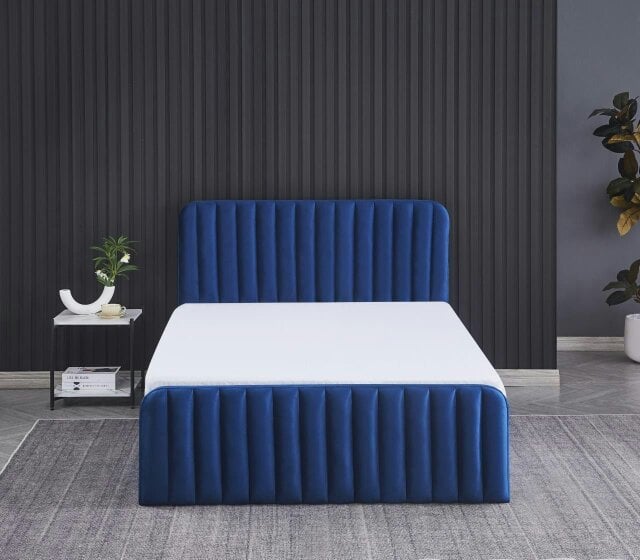 Kosy Koala Ottoman Storage Bed blue 4ft Double velvet bed gas lift up Storage Bed bedroom furniture