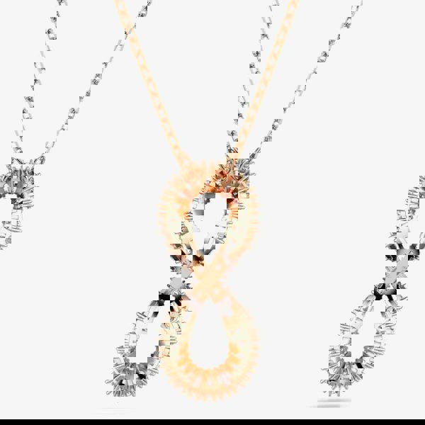 Swarovski Hyperbola Rose Gold Plated Inifinity Pendant Necklace 5677623
