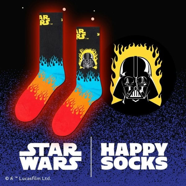 Happy Socks - Star Wars Darth Vader Socks, Black - Boxers - and - Briefs.net