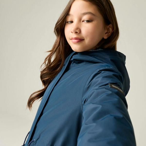 Regatta Childrens/Kids Vallina Insulated Waterproof Jacket - Navy/Dusky Blue - 