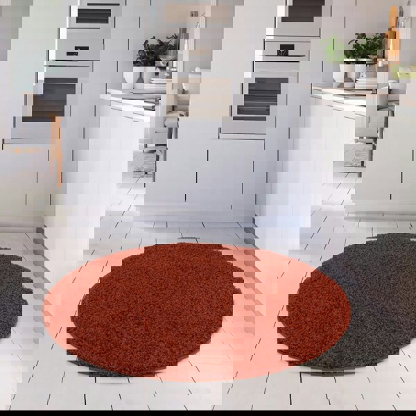 Shaggy Rug Plain Orange ultra soft 30 mm pile, non-shedding