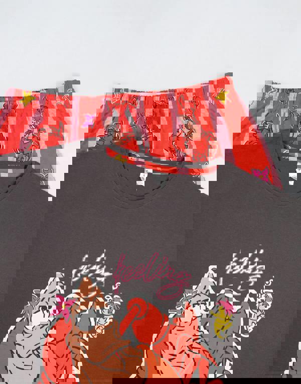 Disney Womens Multicoloured The Little Mermaid And Sebastian Short Sleeve Long Leg Pyjama Set