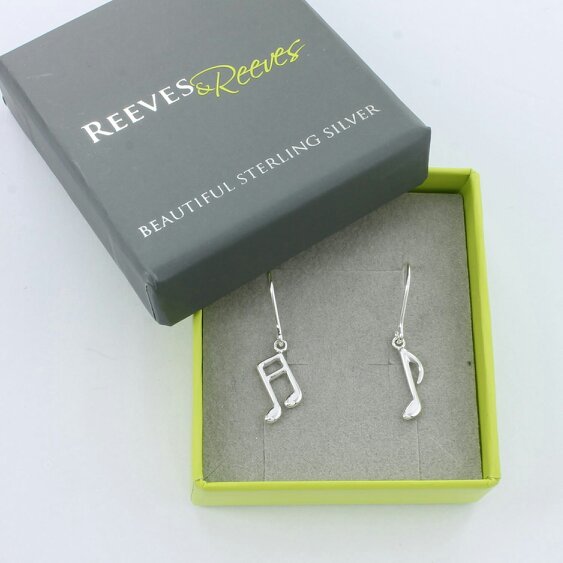 Reeves & Reeves Music Note Drop Earrings