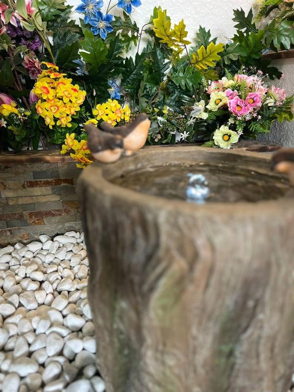 Tranquillity Water Features Bird on Log Traditional Water Feature