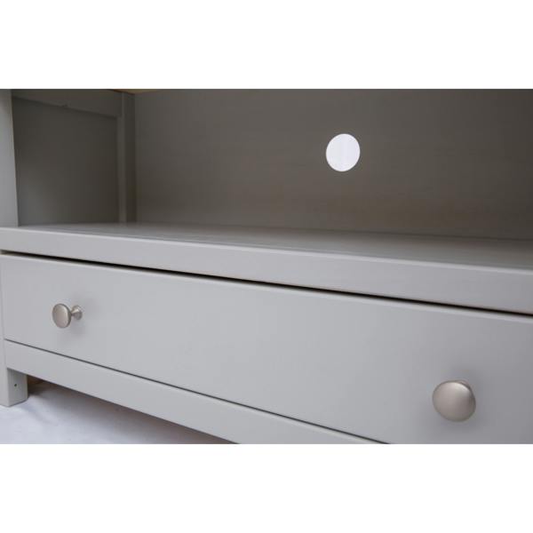Cabinet Bits Argenta Light Grey 1 Drawer TV Cabinet Chrome Knob