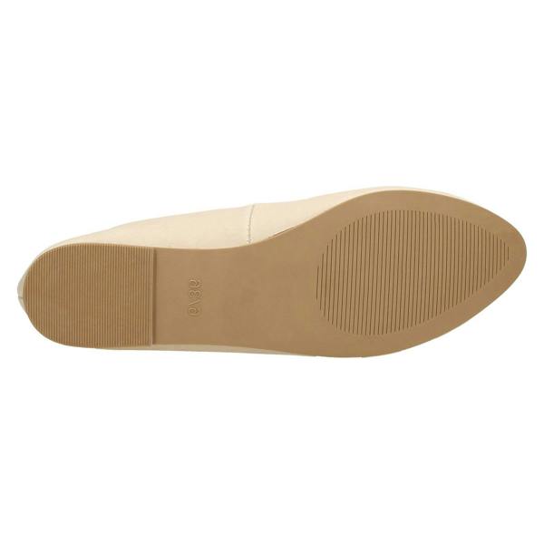 Leather Collection Ladies Leather Collection Bow Trim Vamp Ballerinas