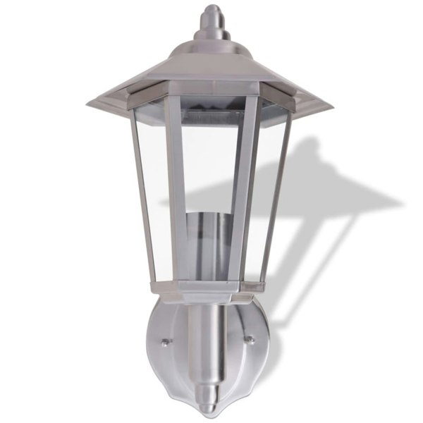 Berkfield Outdoor Uplight Wall Lantern Stainless Steel