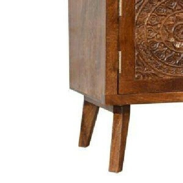Wyld Haus Talloires Antique Style Cabinet Entertainment TV Media Unit 2 Doors Open Shelf