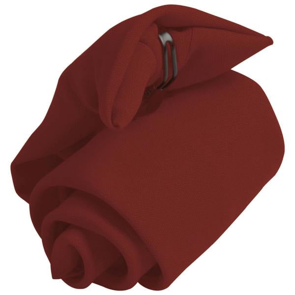 Premier Tie - Mens Plain Workwear Clip On Tie - Burgundy