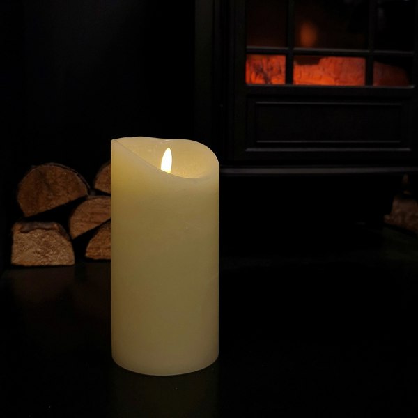 Samuel Alexander 18cm Premier Christmas Cream Flickerbright Candle with Timer
