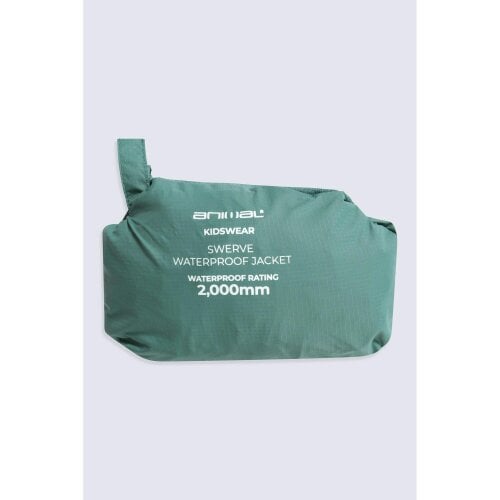 Animal ChildrensSwerve Lightweight Waterproof Jacket - Teal - Teal - 100% Recycled Nylon