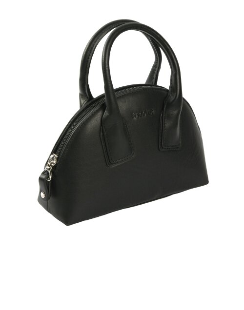 SADDLER GIGI Leather Zip Top Mini Handbag  - Ajustable Strap, Card Holder, Crossbody or Handheld - RFID Protected - Black