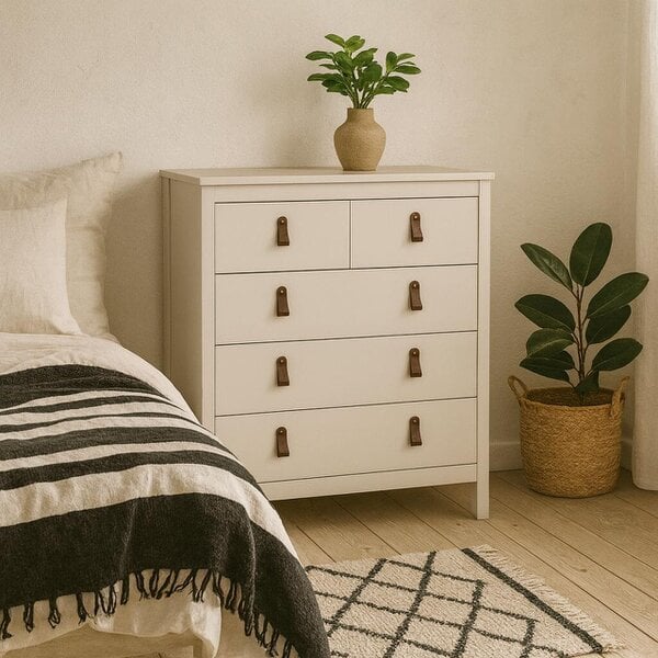 Wyld Haus Wildberry Cashmere Wooden Chest 5 Drawers
