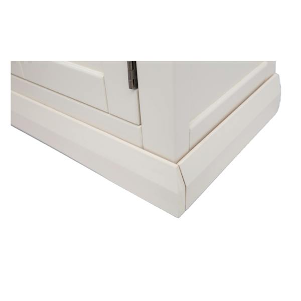 Cabinet Bits Castelli Off White 2 Door TV Cabinet Chrome Knob