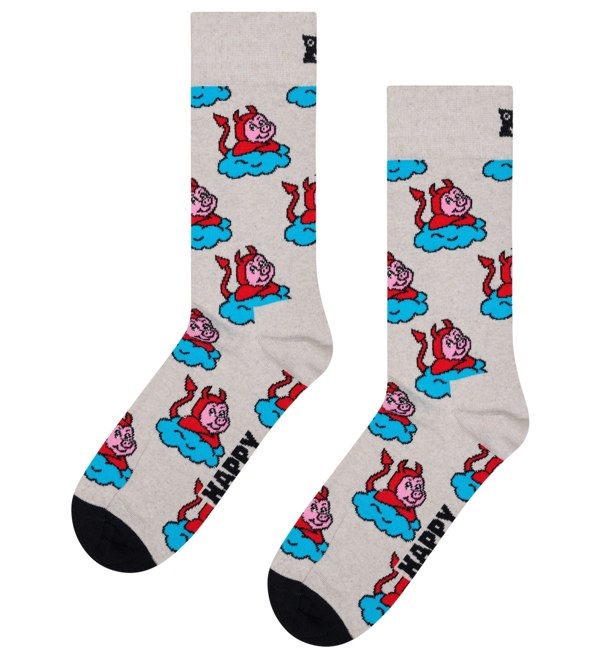 Happy Socks Bad Pig Socks, Grey