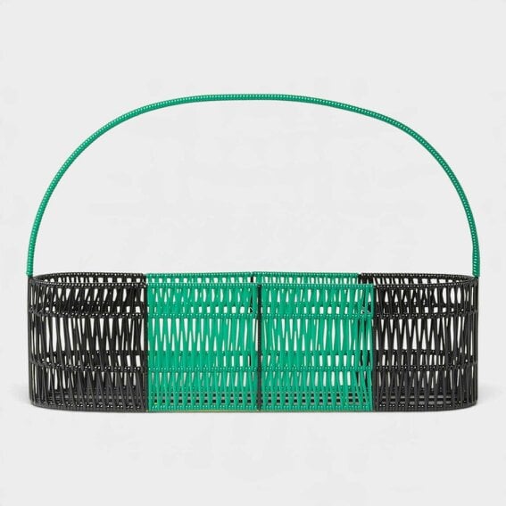 Storage Basket Moss Green Black