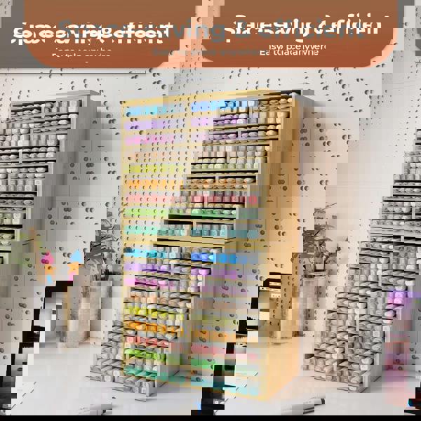 Levede Marker Pen Storage Bamboo 18 Compartment Desk Organiser Craft Stationary