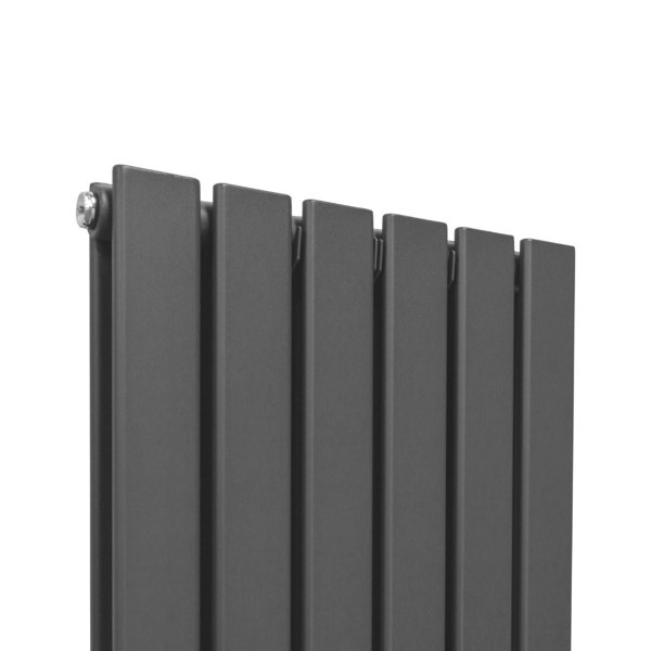 Designer Flat Panel Radiator - Anthracite Grey (1600mm x 420mm)