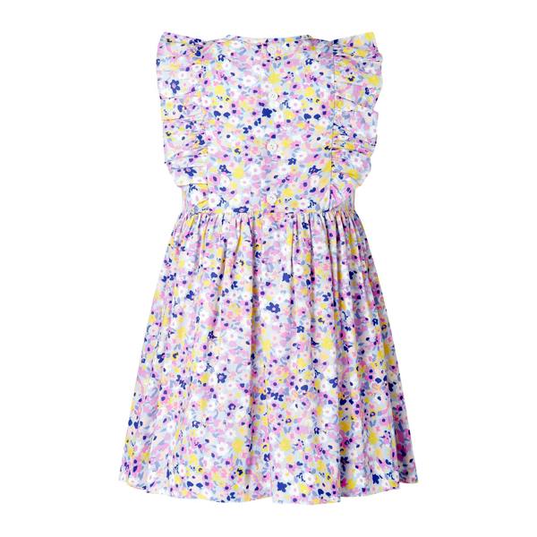 Rachel Riley Mini Pastel Floral Frill Front Dress