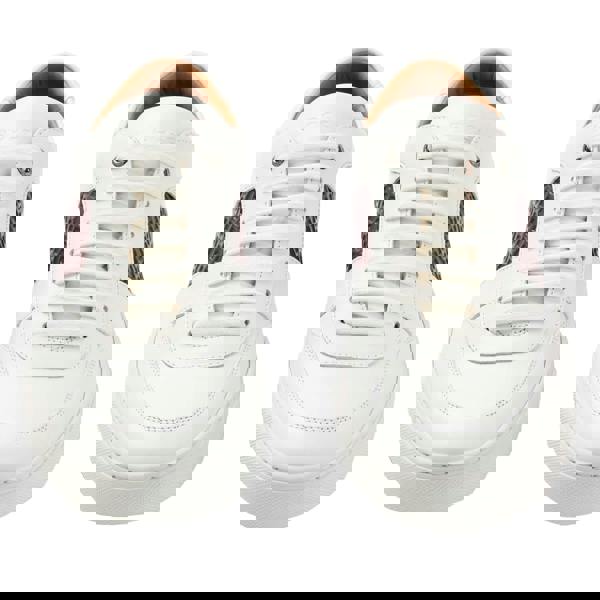 Boss Mens Mirage Leather Tennis Trainers - White/Brown - 